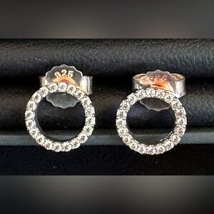 Elegant Michael Hill 925 Silver and Diamond Earrings